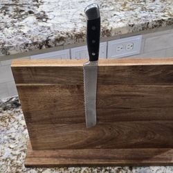 Double Sided Acacia Magnetic Knife Block Extra Large