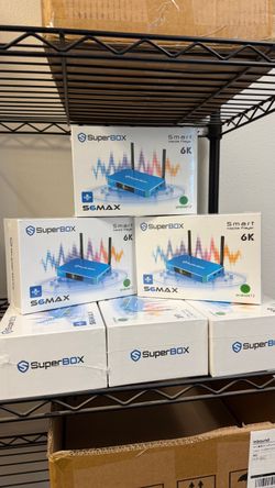 SuperBox S6 Max Android Smart TV Box 6K Streaming Device Media Player Voice Remote