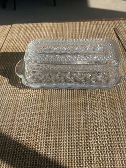 Crystal butter dish