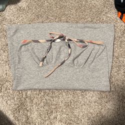 Burberry Strapless Cotton Top