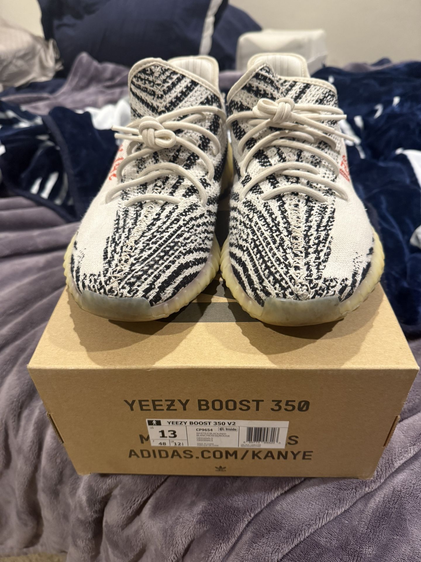Adidas Yeezy Boost Zebra Size 13