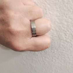Men's Ring Chrome Roman Numerals 