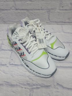 Women's Size 8 Adidas ZX Wavian Cloud White/Purple Tint/True Orange