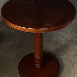 Table Round Brown Side Table 