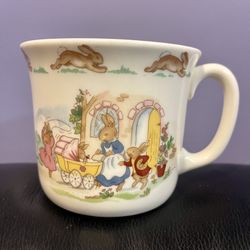 Vintage Royal Doulton Bunnykins EASTER 1936 Childrens Fine Bone China Cup Bunny Made in England 