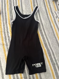 Youth Plain Black Wrestling Singlet