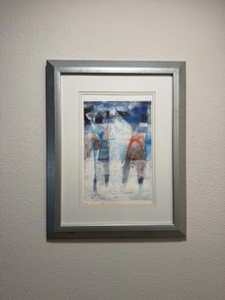 Signed Mario Cespedes Abstract Mixed Media Framed Original