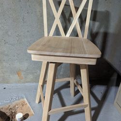 Tall Wooden Bar Stool Chair