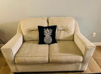Beige Loveseat / 2-Seater Sofa