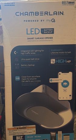 Garage door opener with light