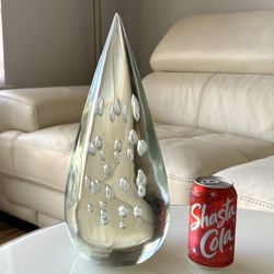 Massive Vintage Glass Teardrop Art Piece 
