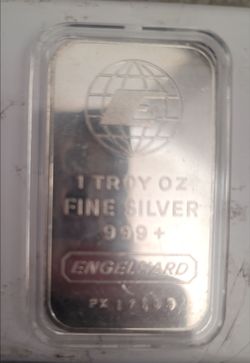 VINTAGE Engelhard 1oz Silver Bar - .999 Fine Silver (PX Serial)