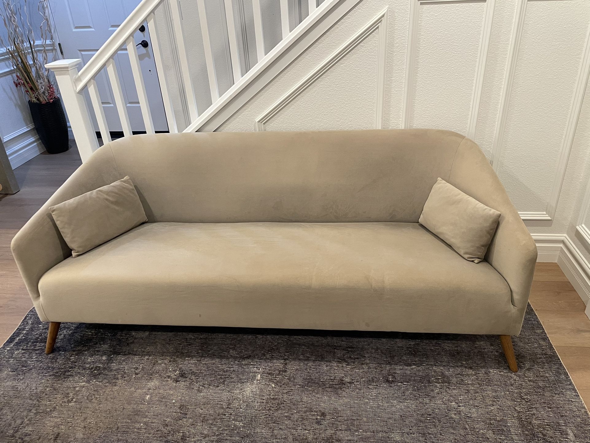 Velvet Sofa Loveseat - Gray