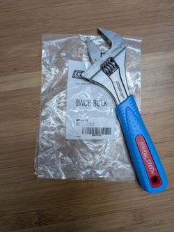 Channellock 8wcb wide slim jaw 8 inch adjustable wrench code blue comfort grip wideazz mouth