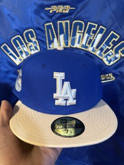 Dodgers Blue Khaki New Era All Star Game 1980 Patch Fitted Hat Cap