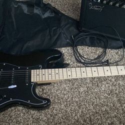 Electric guitar With Amp And Cord