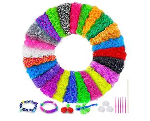5100 Rubber Band Refill Kit, 24 Colours Rubber Band Bracelet Making Kit for Kids Weaving DIY Crafting Gift