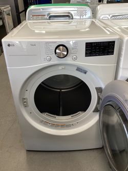 Tempered Glass Door White Dryer By Lg