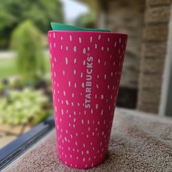 New Starbucks Glass Hot pink 💗 Tumbler