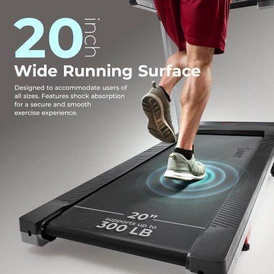 Sunny Health Fitness Premium Foldable TreadmillWalking with Auto