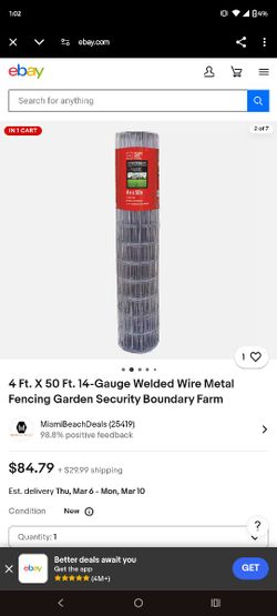 14-Gauge Welded Wire Metal Fencing