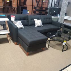 Black Mini Sectional 