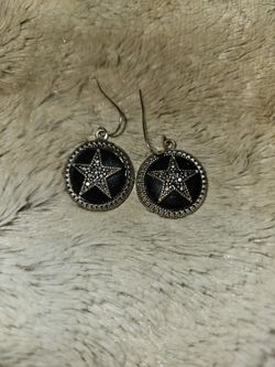 Black And Silver Earrings