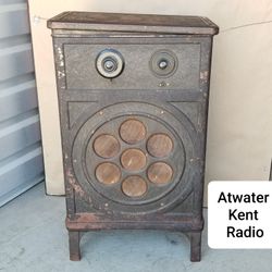 RARE ATWATER KENT MODEL 57 METAL CABINET TUBE RADIO 1920's