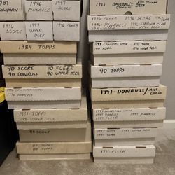 Huge Lot Of 80s And 90s baseball Cards