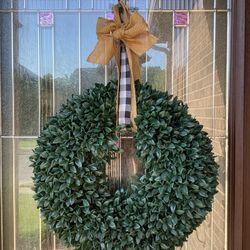 Decorative Green Wreath 18” x 4”