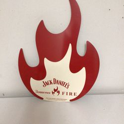 Jack Daniel’s Tennessee fire flame metal tin sign