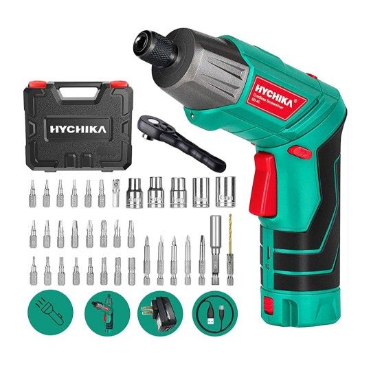 3.6V 2.0Ah Electric Screwdriver Rechargeable Screw Gun, Front LED and Rear Flashlight