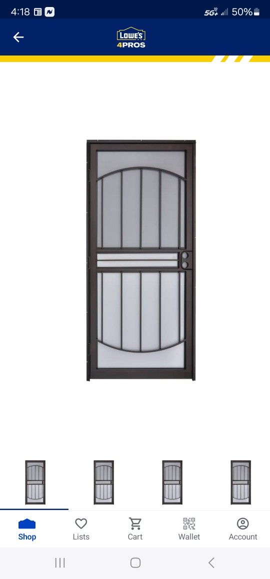 Gatehouse Geneva 32-in x 80-in Copper Vein Steel Recessed Mount Single Door Security Door