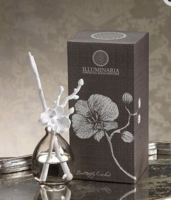 Zodax Illuminaria Porcelain Diffuser, Butterfly Orchid Fragrance