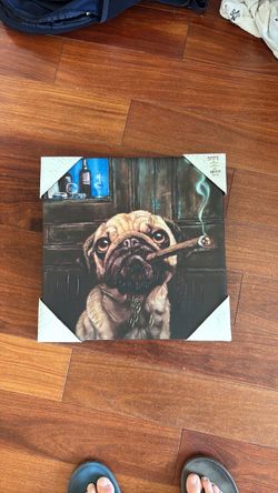 16x16 Pug painting
