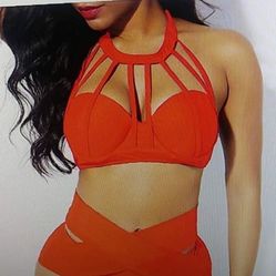 Orange brand new swim suit