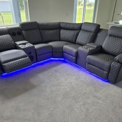 Power Recliner Sectional Sofa 