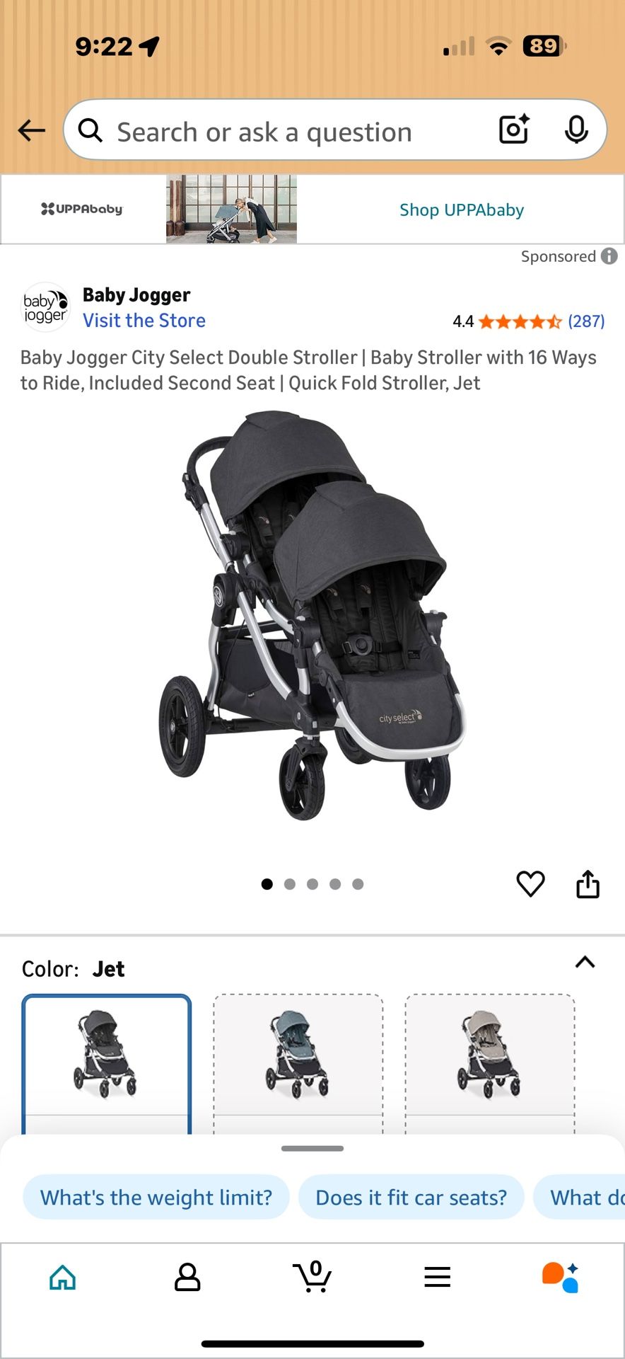 Double Baby Jogger Stroller 