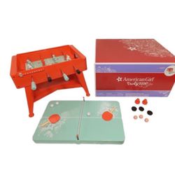 American Girl Doll 3-in-1 Game Table  Foosball, Ping-Pong & Air Hockey BRAND NEW