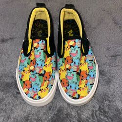 Pokemon Youth Size 13 Ground UP Slip On Canvas Shoes Unisex