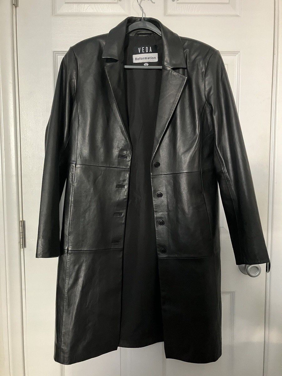 Reformation Veda 100% Genuine Leather Blazer Jacket