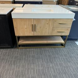 48” Bathroom Vanity In Wood Color