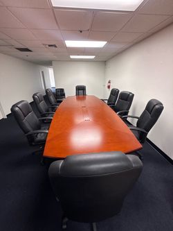 Large Conference Table with 11 Chairs