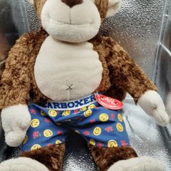 Build a Bear bearboxer BABW 18" Monkey Chimp Smiling Plush Brown Stuffed Animal  