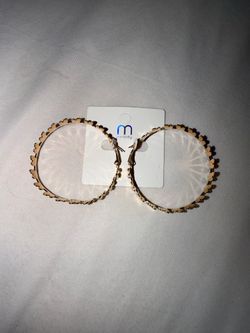 Butterfly gold hoops