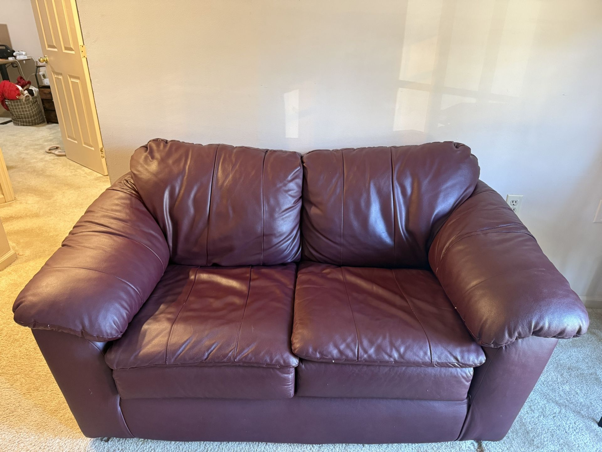 Leather Loveseat Sofa