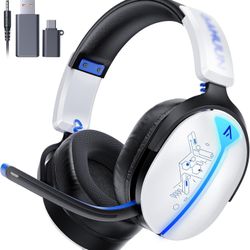Wireless Gaming Headset for Ps5, Ps4, PC, Switch, 2.4GHz+BT5.3 | Competition-Grade Pinpoint | 7.1 Surround Sound for Total Victory | Noise-Canceling M