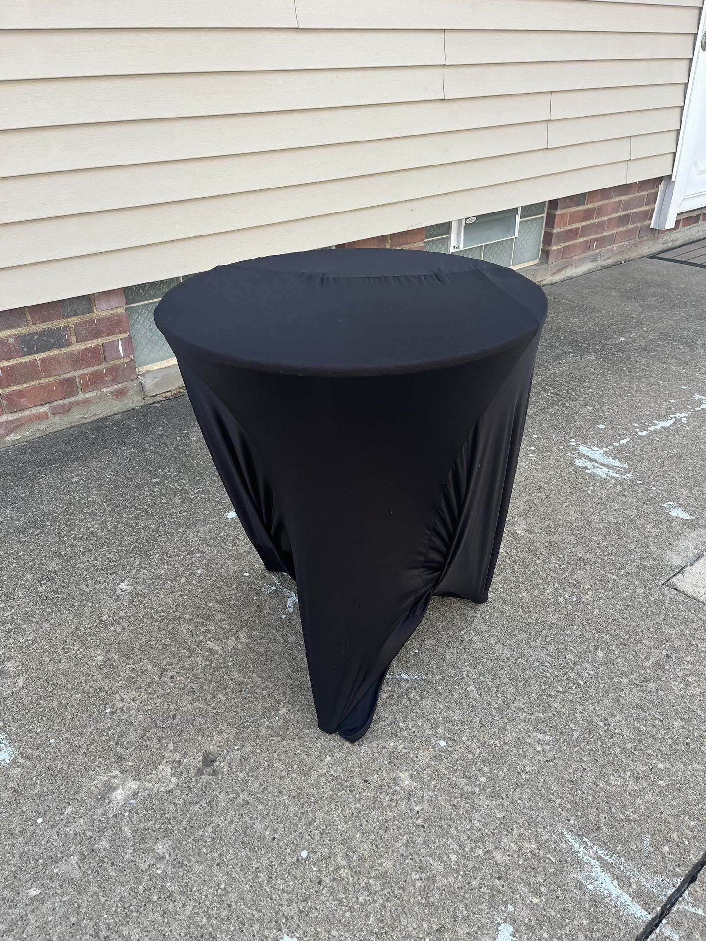 New Black Spandex Table Covering