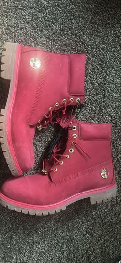 Burgundy men timberland