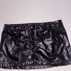Small Leather Skirt Worn 1x